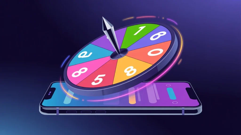 Spin number wheel ready to pick a random number
