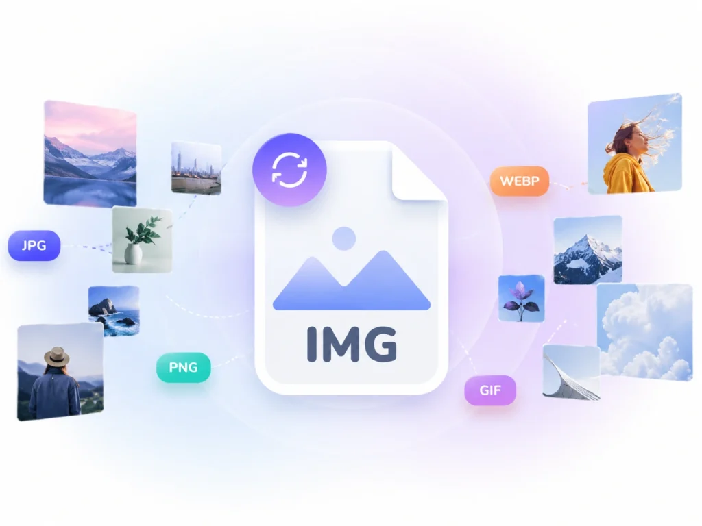 Free online Image Converter converting JPG, PNG, WebP and other image formats with fast and secure file conversion