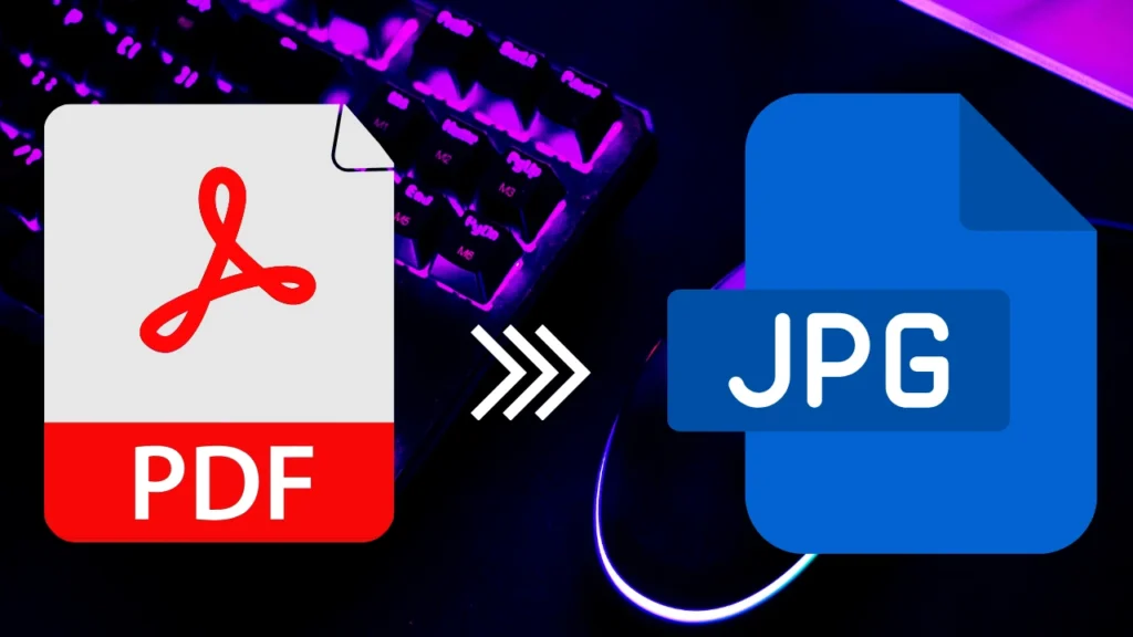 Convert PDF to JPG online on a computer
